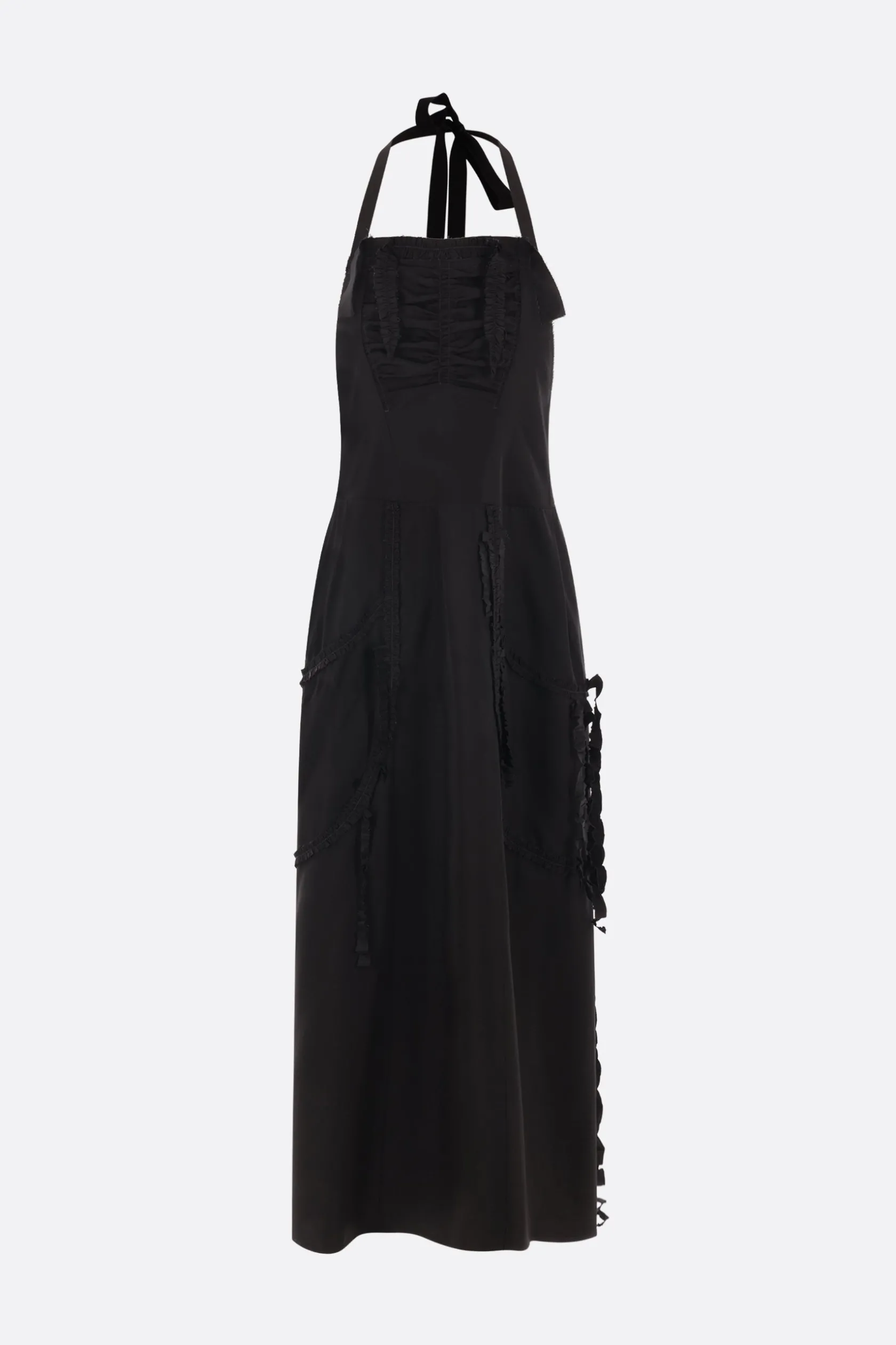 Abiti>MAISON MARGIELA abito a grembiule in misto viscosa Nero