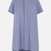 Abiti>SACAI abito chemisier in popeline a righe Blu