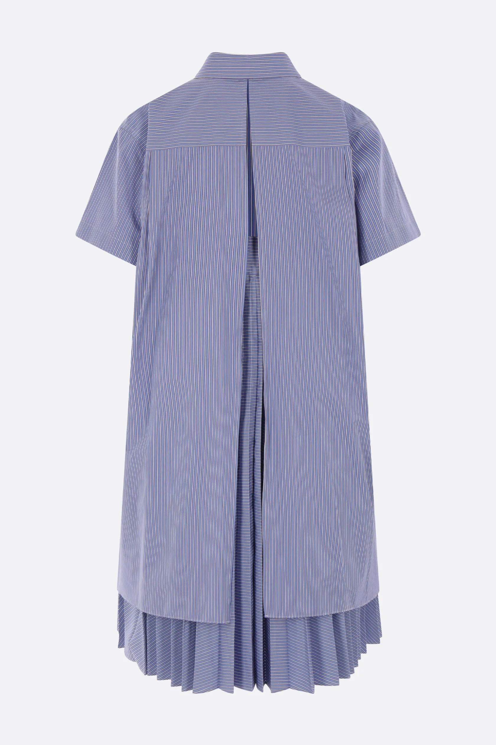 Abiti>SACAI abito chemisier in popeline a righe Blu