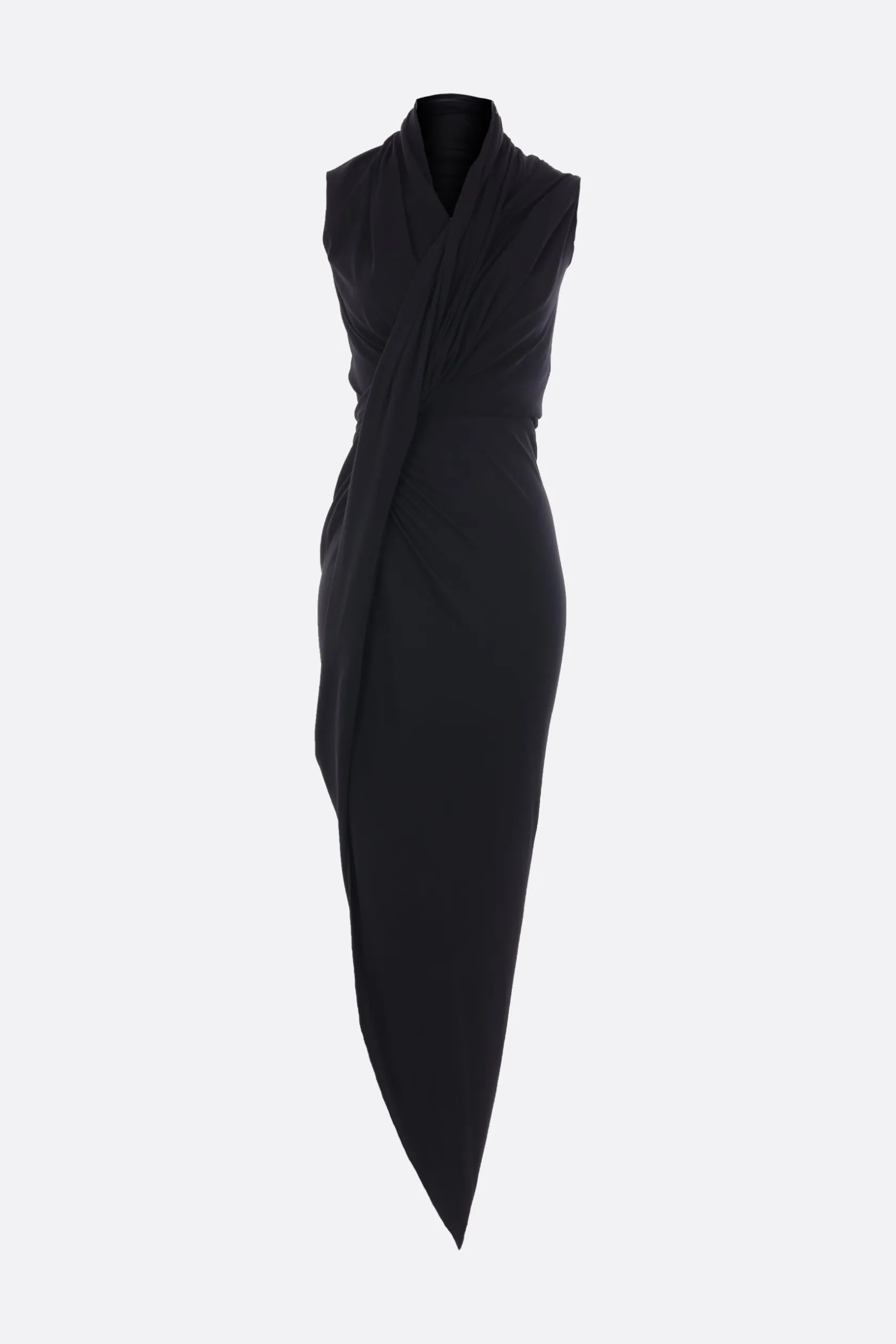 Abiti>BALENCIAGA abito drappeggiato in crêpe di jersey Nero