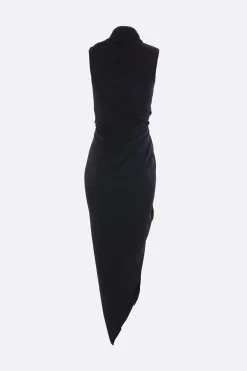 Abiti>BALENCIAGA abito drappeggiato in crêpe di jersey Nero