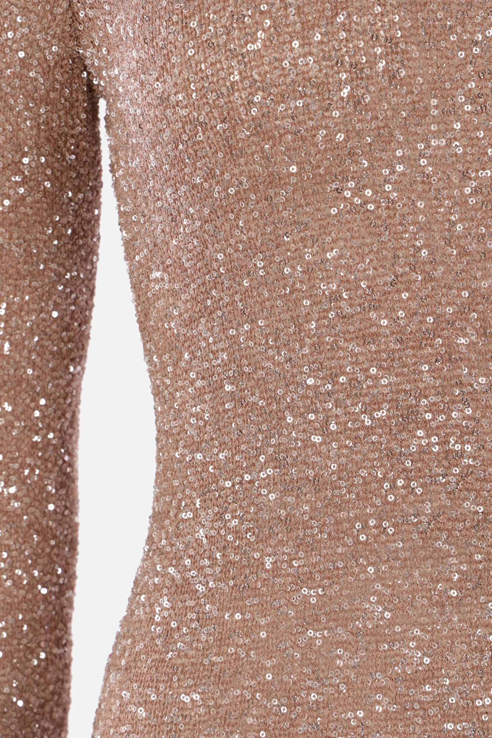 Abiti>BALENCIAGA abito lungo in maglia con paillettes Marrone
