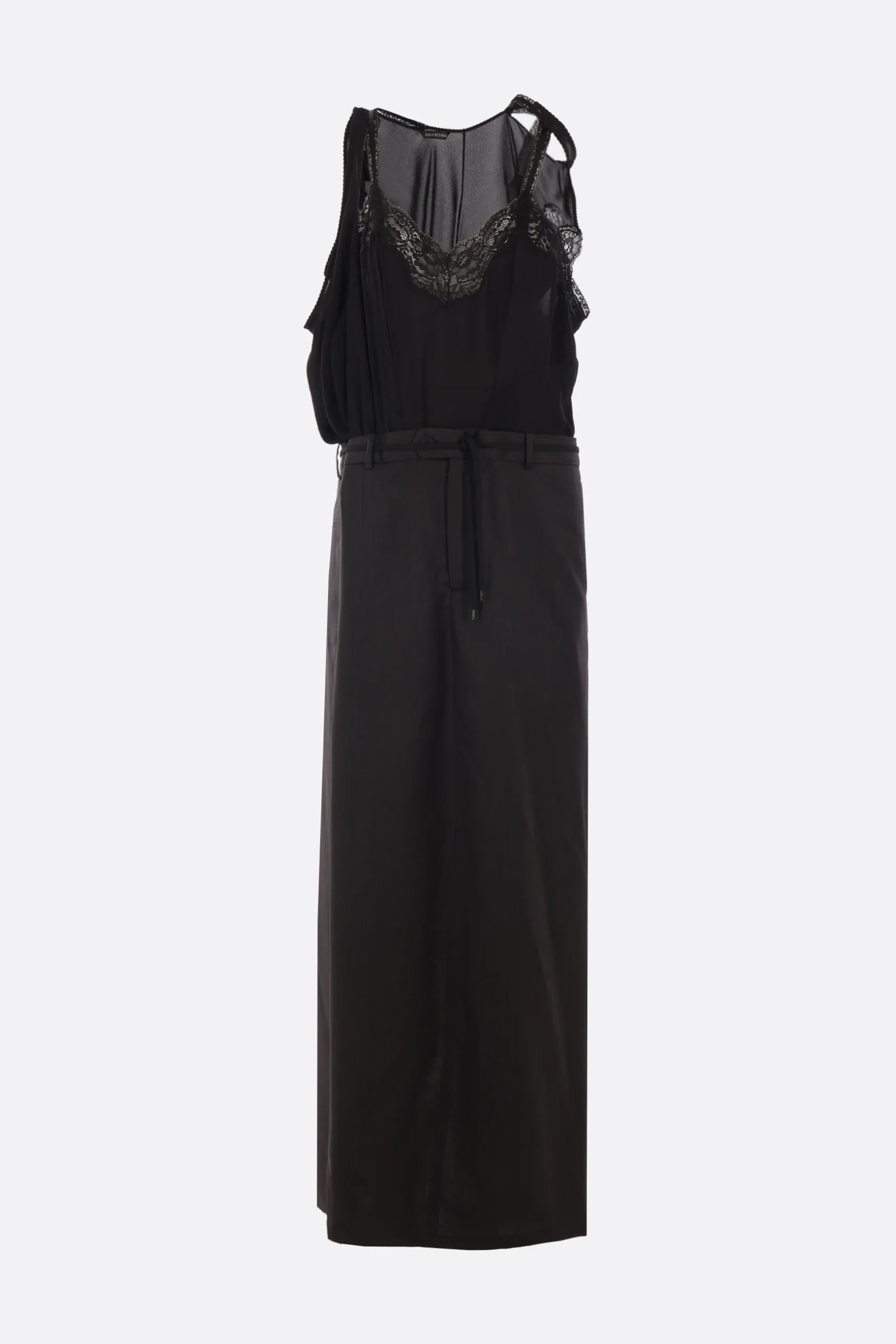 Abiti>BALENCIAGA abito lungo Patched Slip Nero