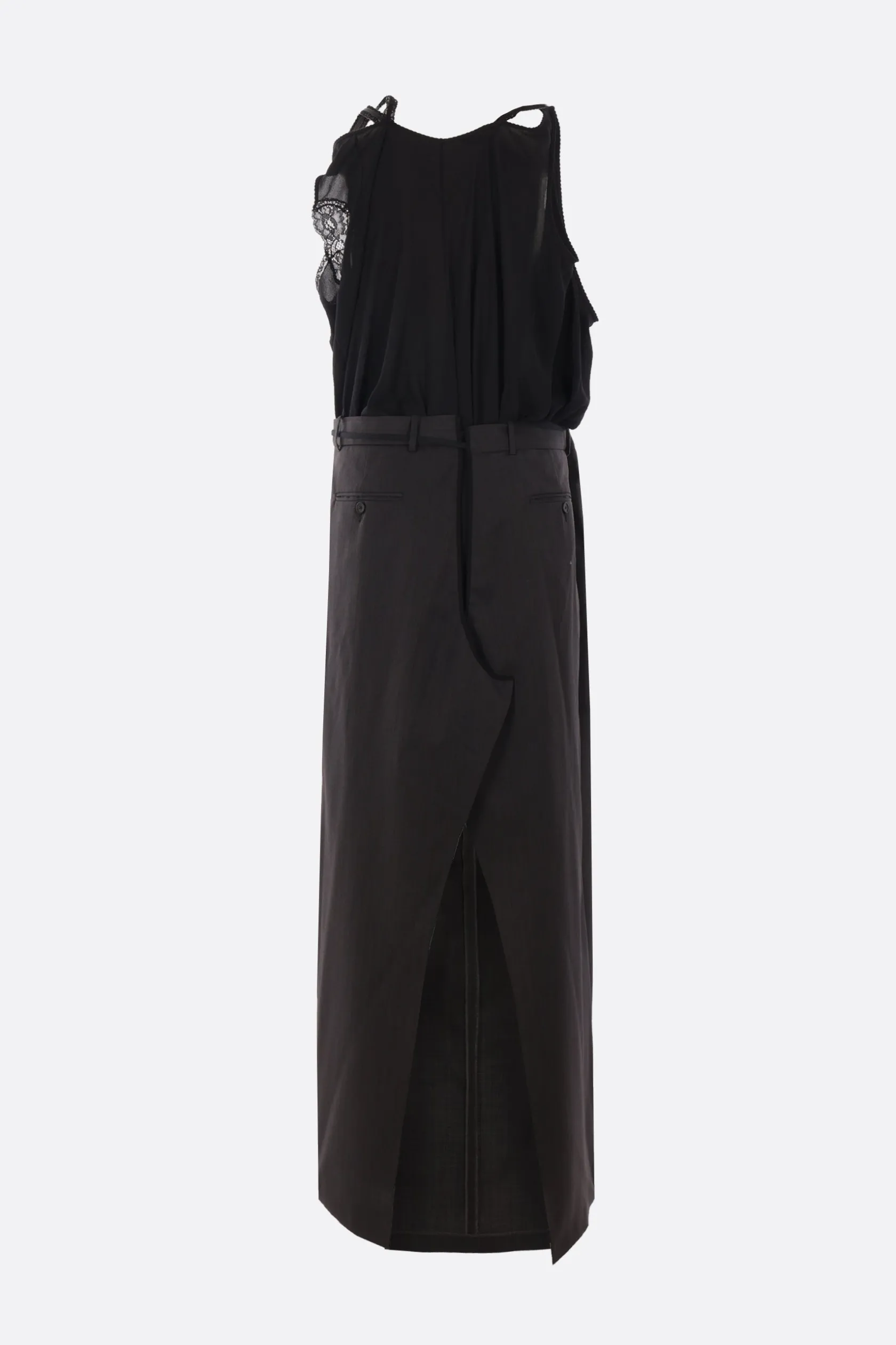 Abiti>BALENCIAGA abito lungo Patched Slip Nero