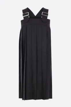 Abiti>COMME DES GARÇONS COMME des GARÇONS abito midi in drill plissé Nero