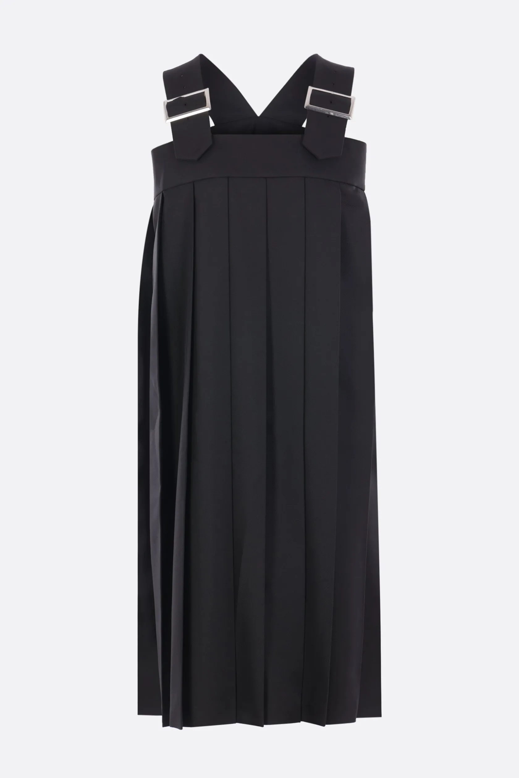 Abiti>COMME DES GARÇONS COMME des GARÇONS abito midi in drill plissé Nero