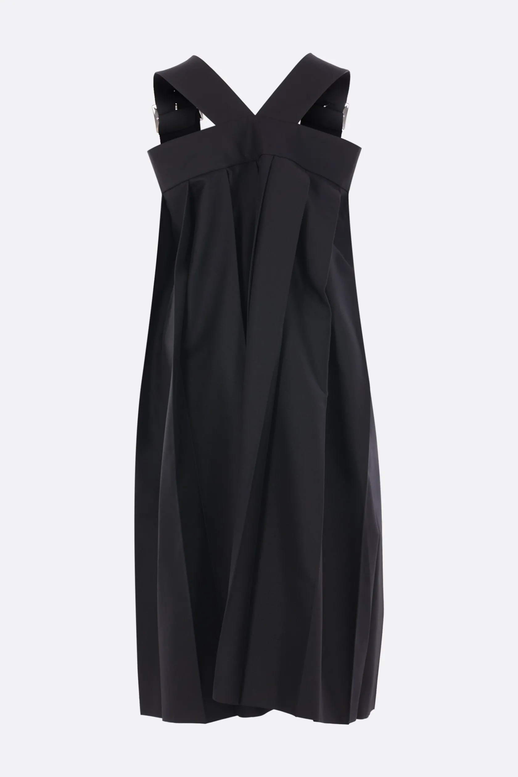 Abiti>COMME DES GARÇONS COMME des GARÇONS abito midi in drill plissé Nero