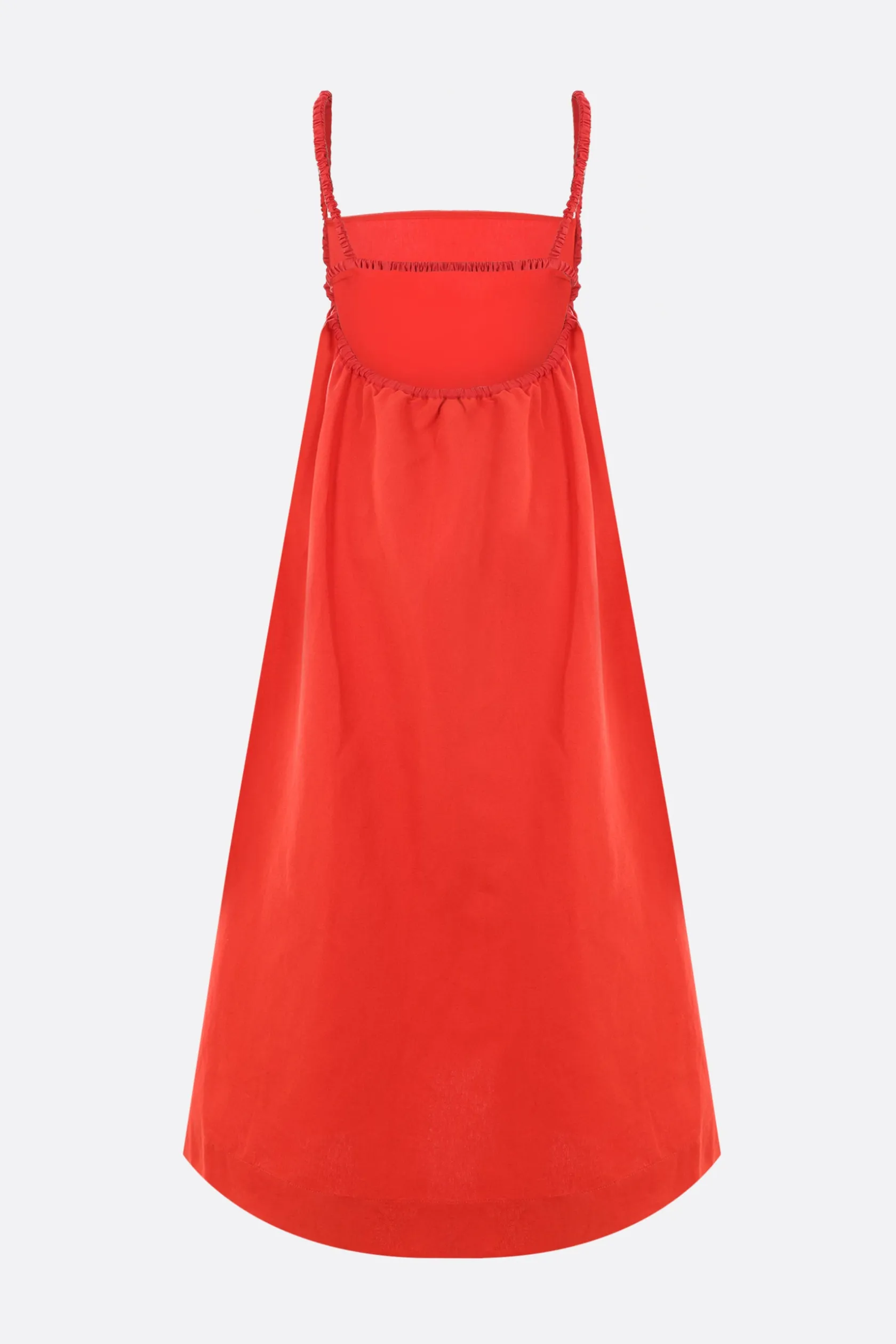 Abiti>MOLLY GODDARD abito midi Reggie in lino e cotone Rosso