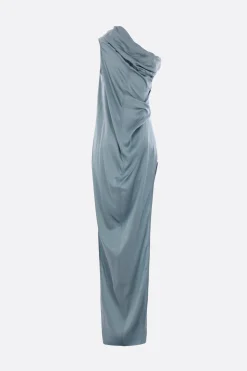 Abiti>RICK OWENS abito monospalla Athena Arrowhead in charmeuse Blu