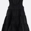 Abiti>CECILIE BAHNSEN abito smanicato Aino in taffetà crinkled Nero