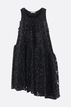 Abiti>CECILIE BAHNSEN abito smanicato Azelia in tulle con paillettes Nero