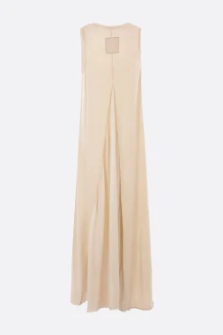 Abiti>UMA WANG abito smanicato Data in jersey e crepe de chine Marrone