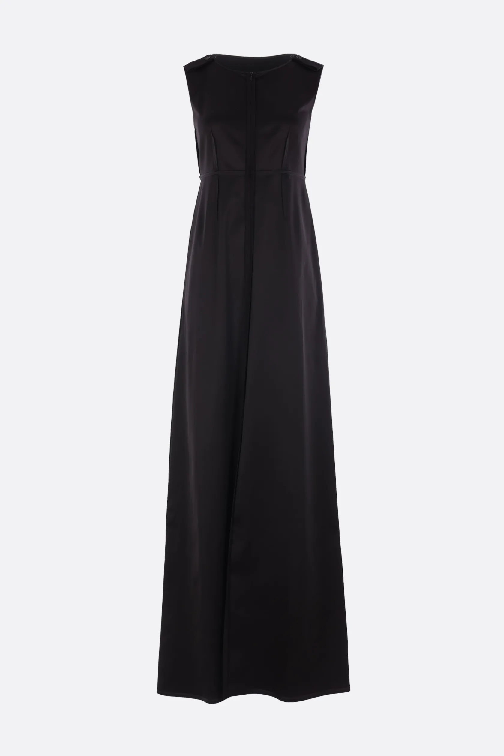Abiti>MM6 abito smanicato in crêpe envers satin Nero