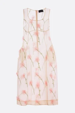 Abiti>SIMONE ROCHA abito smanicato in organza ricamato Multicolor