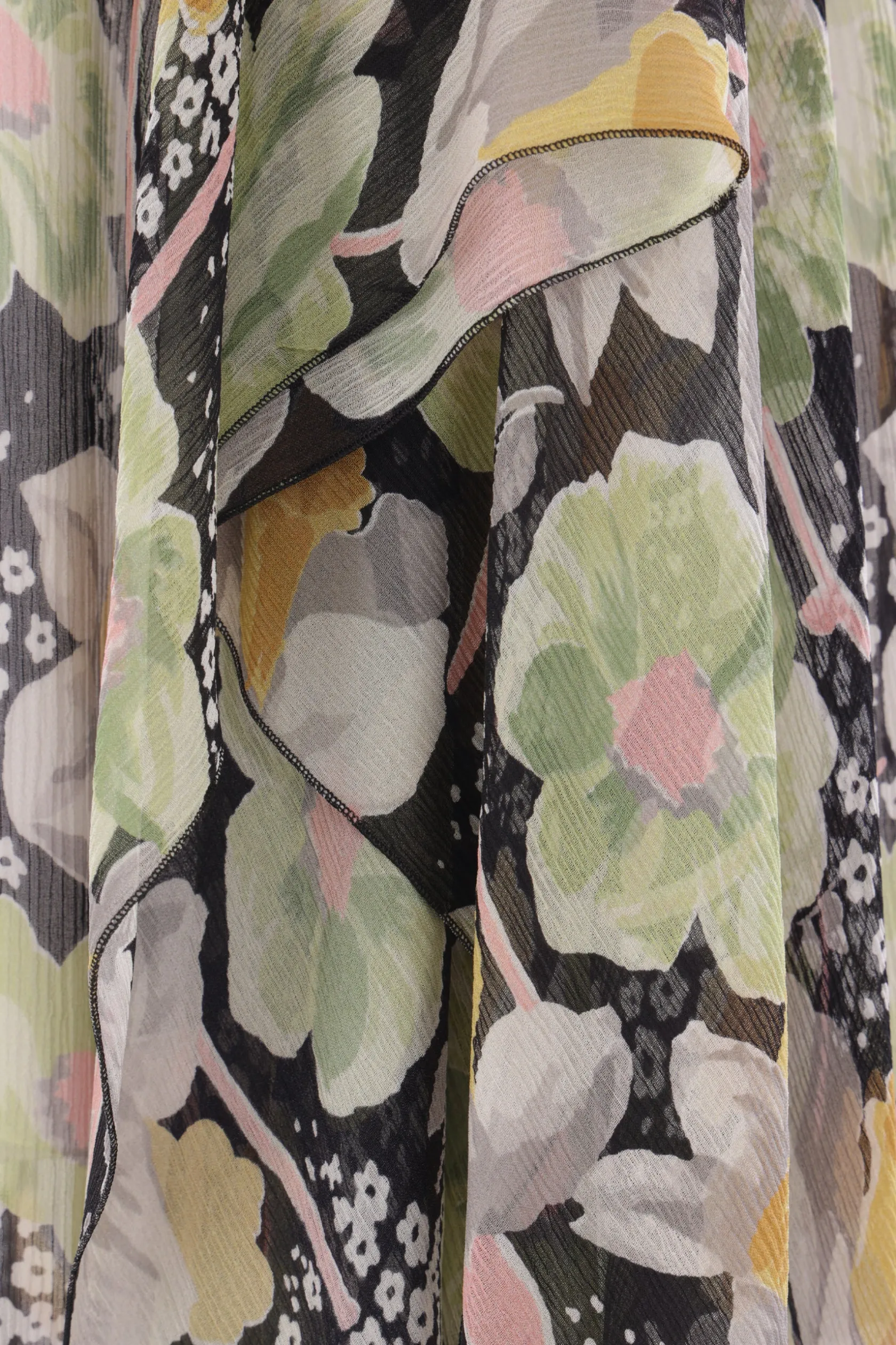 Abiti>LOEWE abito smanicato in seta stampa Daffodil Nero