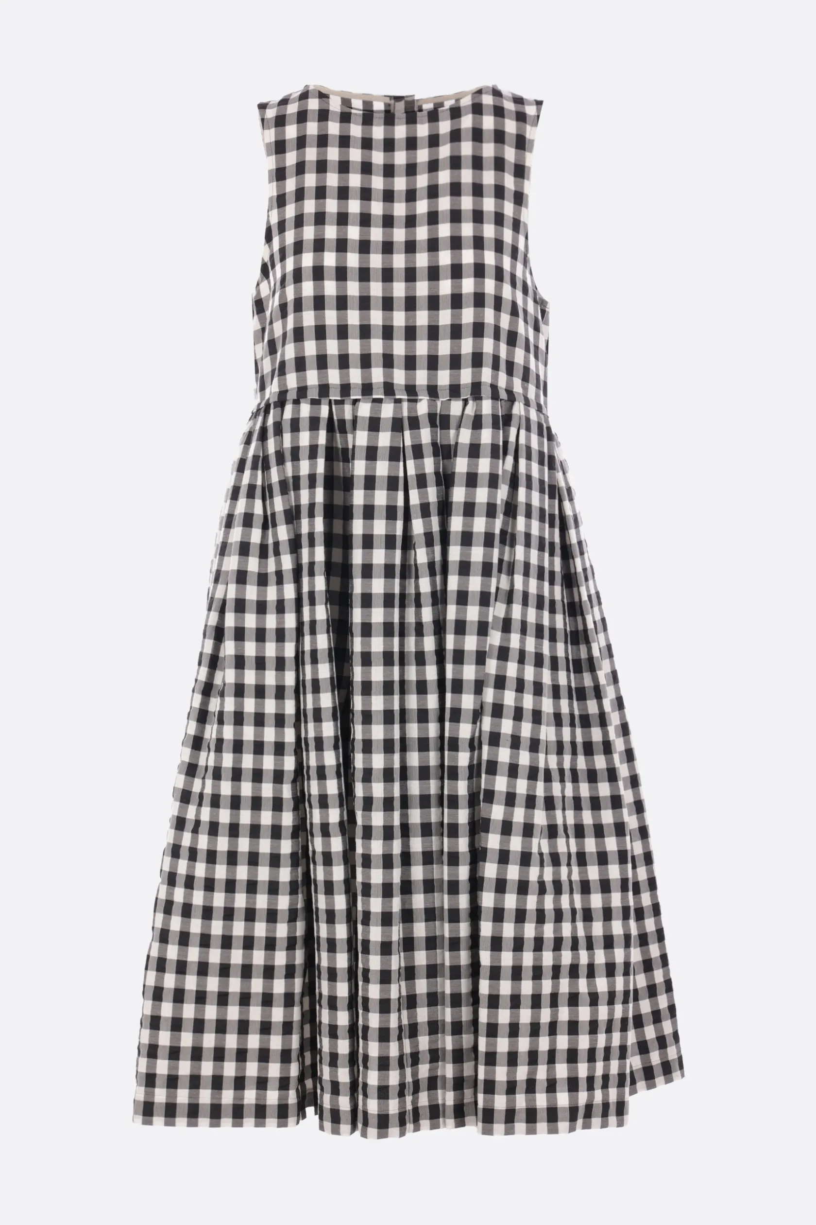 Abiti>TAO COMME DES GARÇONS abito smanicato in tela Vichy Nero
