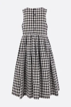 Abiti>TAO COMME DES GARÇONS abito smanicato in tela Vichy Nero