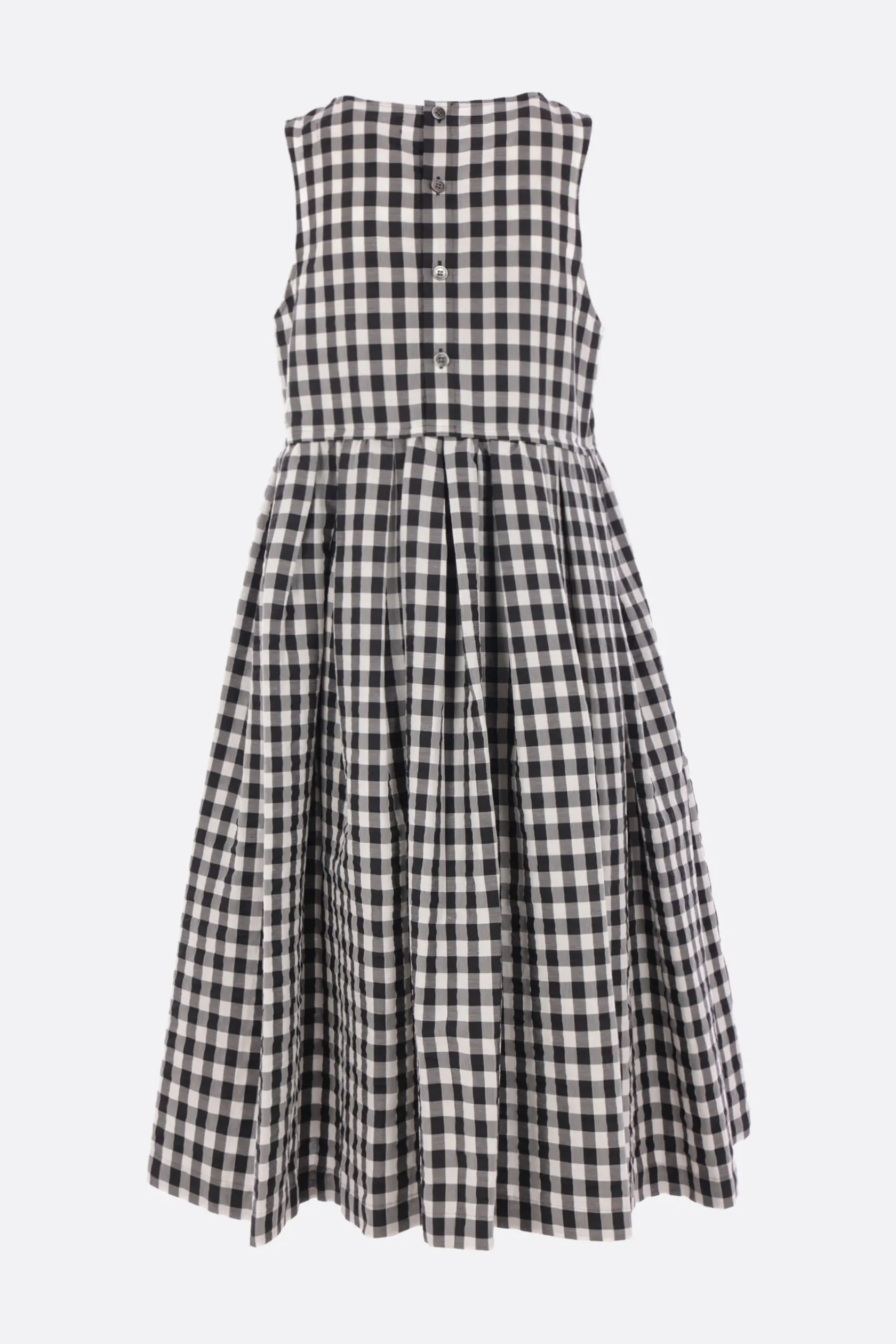 Abiti>TAO COMME DES GARÇONS abito smanicato in tela Vichy Nero
