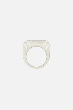 Gioielli>RICK OWENS anello Cut Beveled in ottone Argento