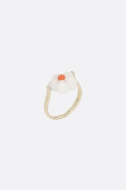 Gioielli>ALIITA anello Daisy White in giallo e corallo Oro