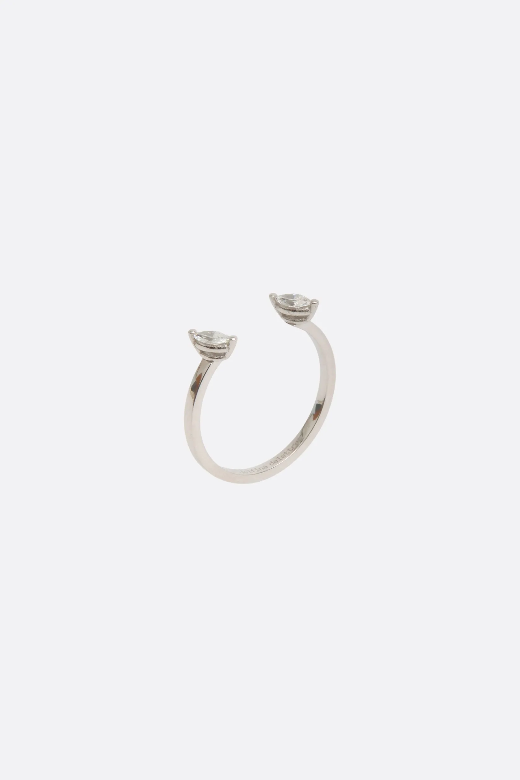 Gioielli>DELFINA DELETTREZ anello Dots Marquise Argento