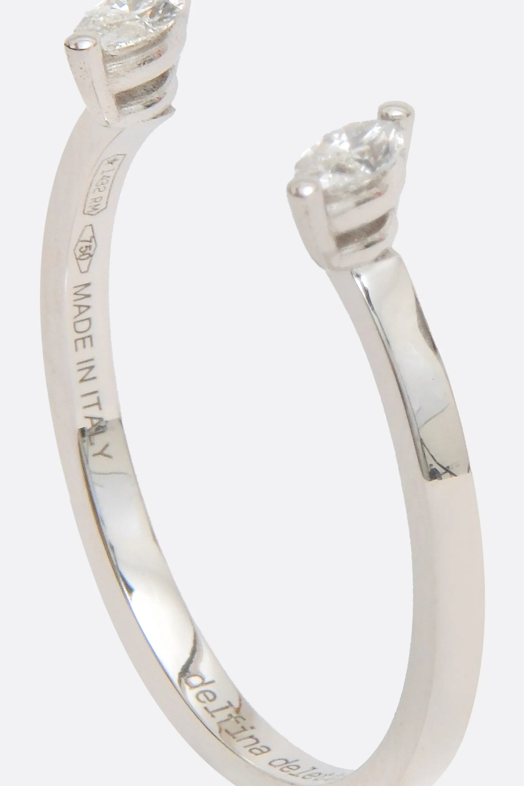 Gioielli>DELFINA DELETTREZ anello Dots Marquise Argento