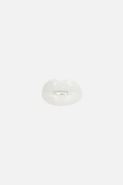 Gioielli>HOTLIPS BY SOLANGE anello Hotlips in argento smaltato Bianco