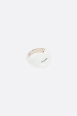 Gioielli>HOTLIPS BY SOLANGE anello Hotlips in argento smaltato Bianco