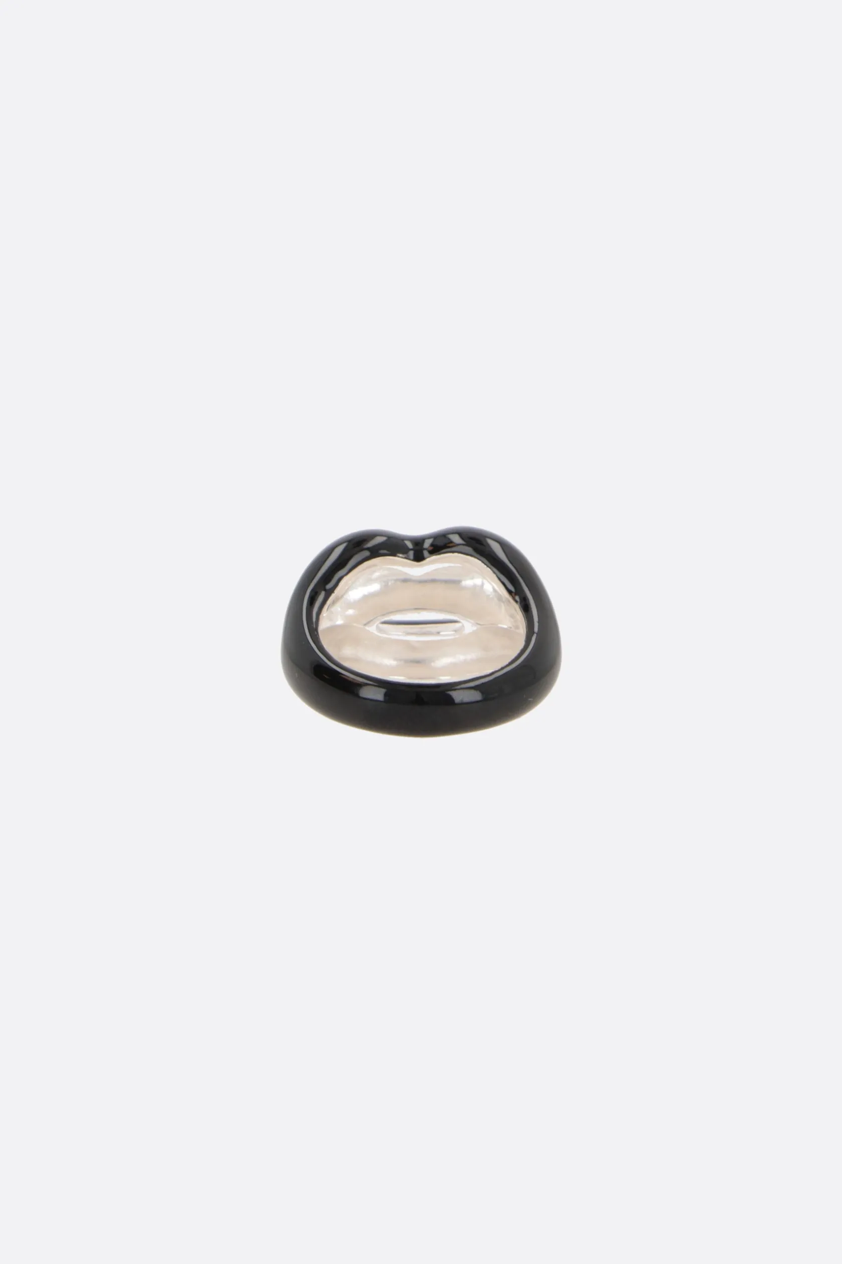 Gioielli>HOTLIPS BY SOLANGE anello Hotlips in argento smaltato Nero
