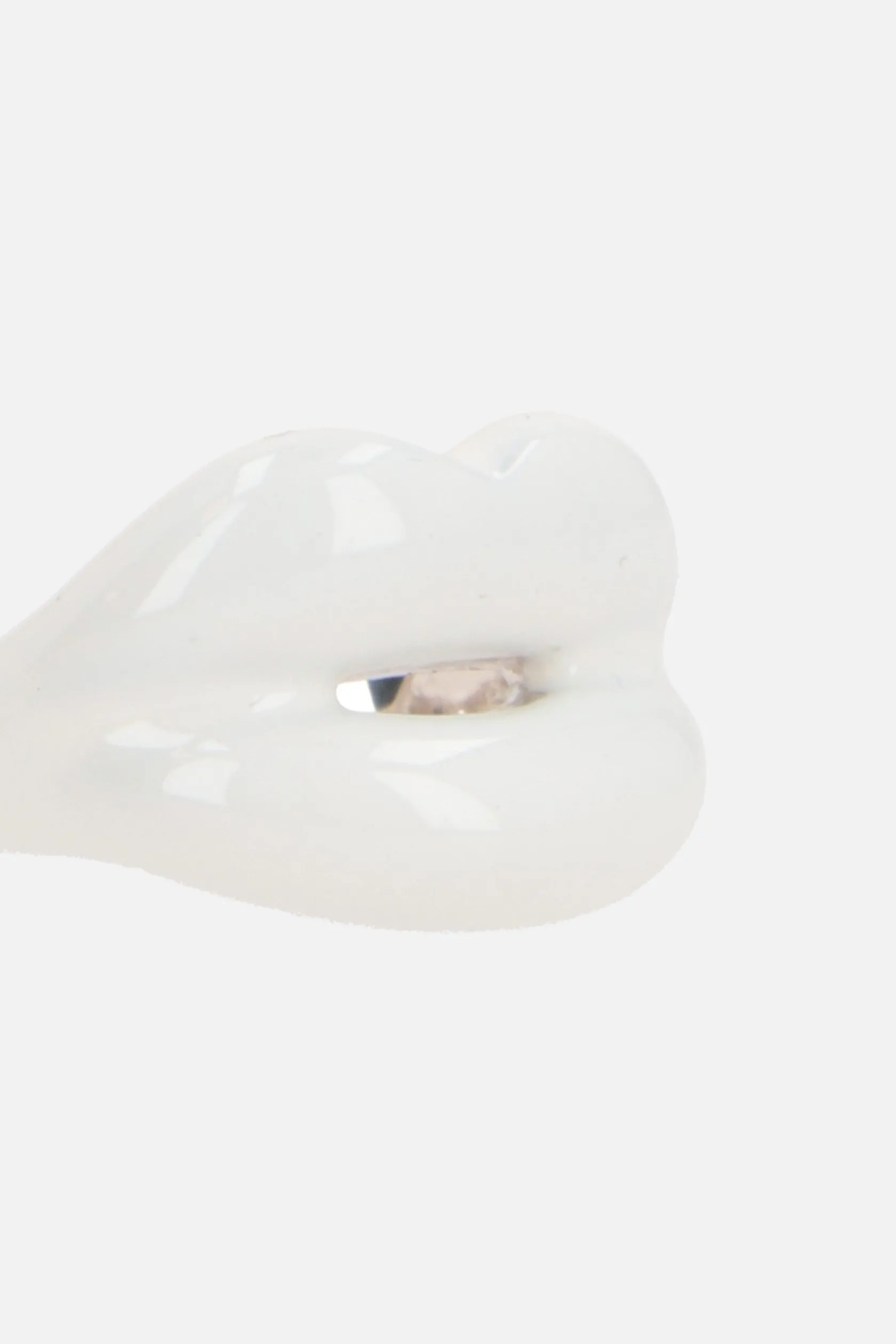Gioielli>HOTLIPS BY SOLANGE anello Hotlips in argento smaltato Bianco