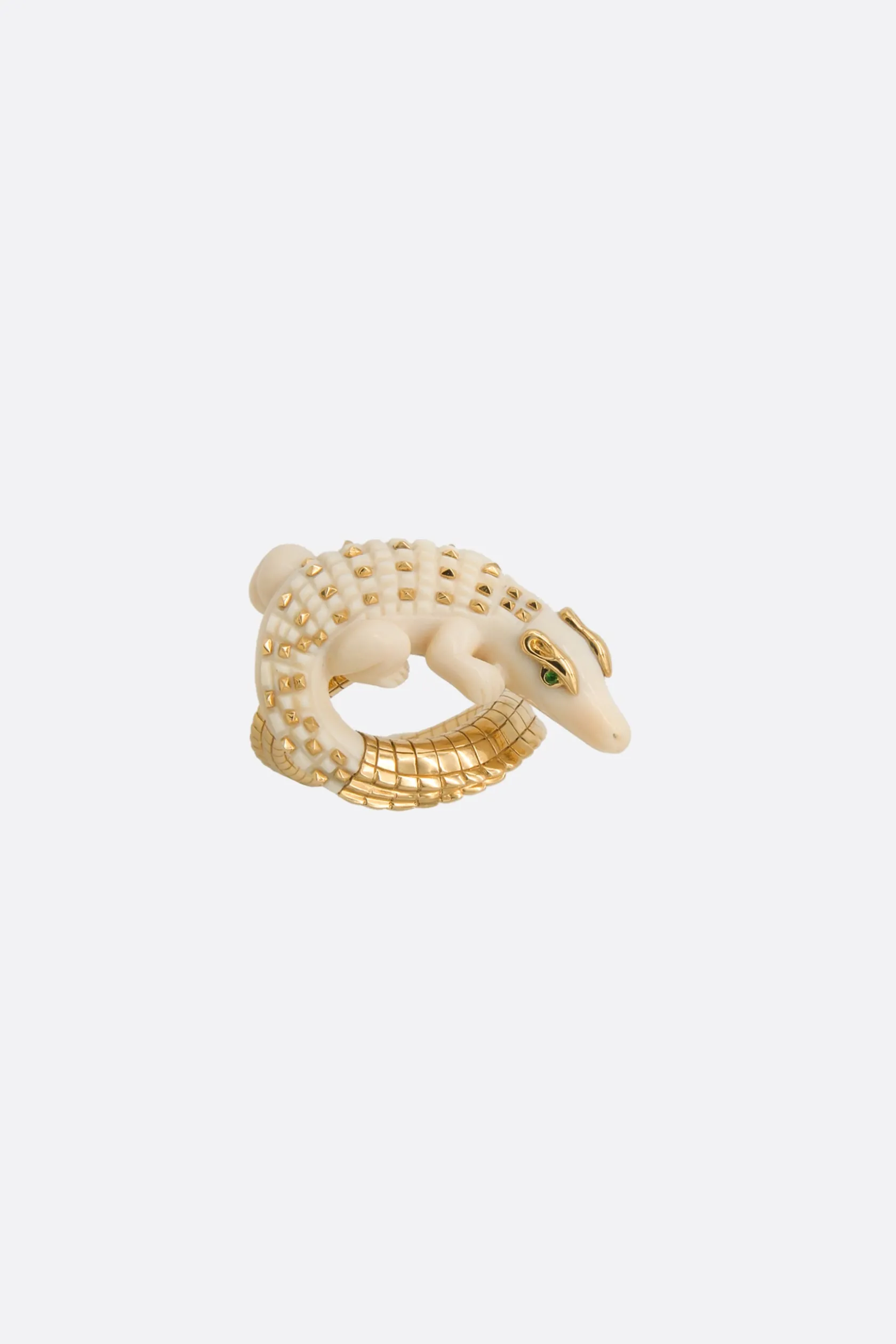 Gioielli>BIBI VAN DER VELDEN anello Mammoth Alligator Twist in oro 18k Multicolor