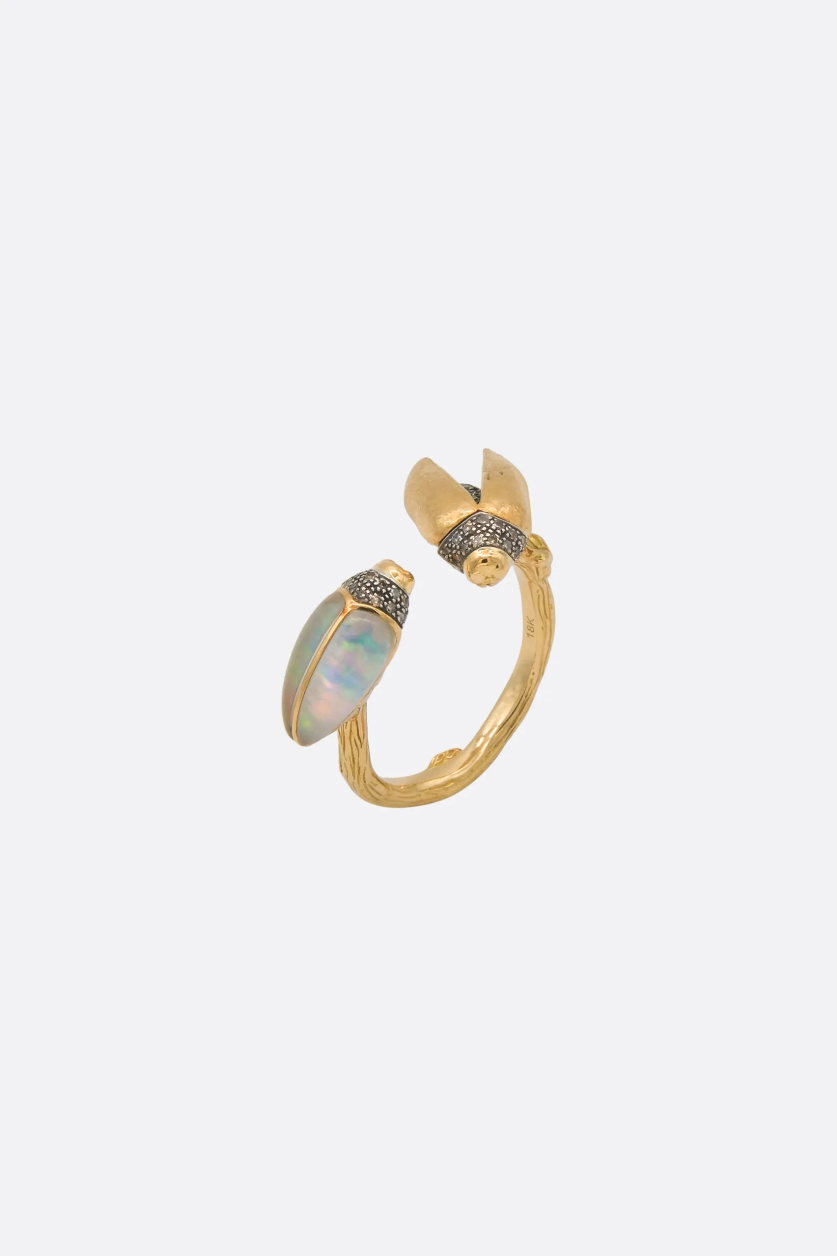Gioielli>BIBI VAN DER VELDEN anello Opal Scarab Floaty in 18k Oro