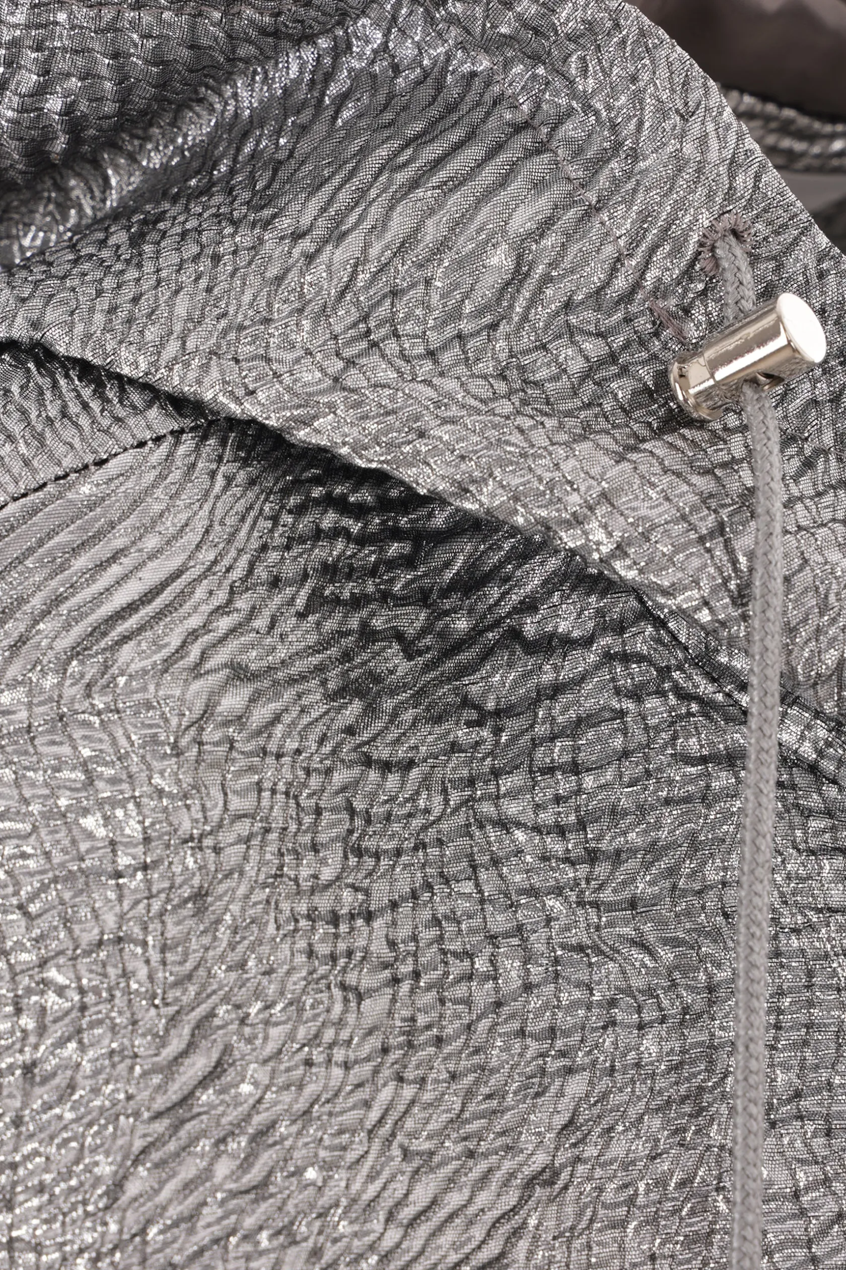 Capispalla>CECILIE BAHNSEN anorak oversize Orion in kaze matelassé Argento