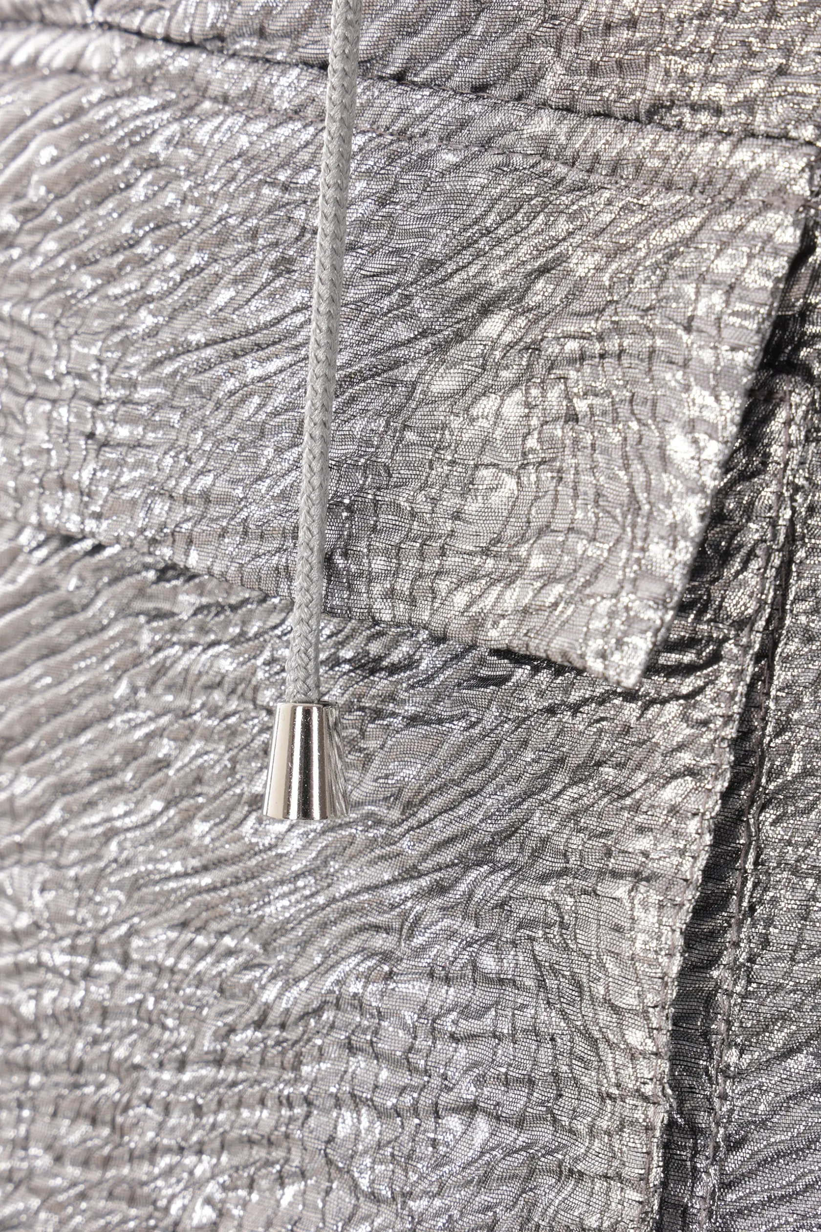 Capispalla>CECILIE BAHNSEN anorak oversize Orion in kaze matelassé Argento