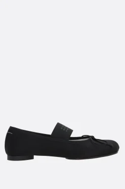 Scarpe Basse>MM6 ballerina Anatomic in raso Nero