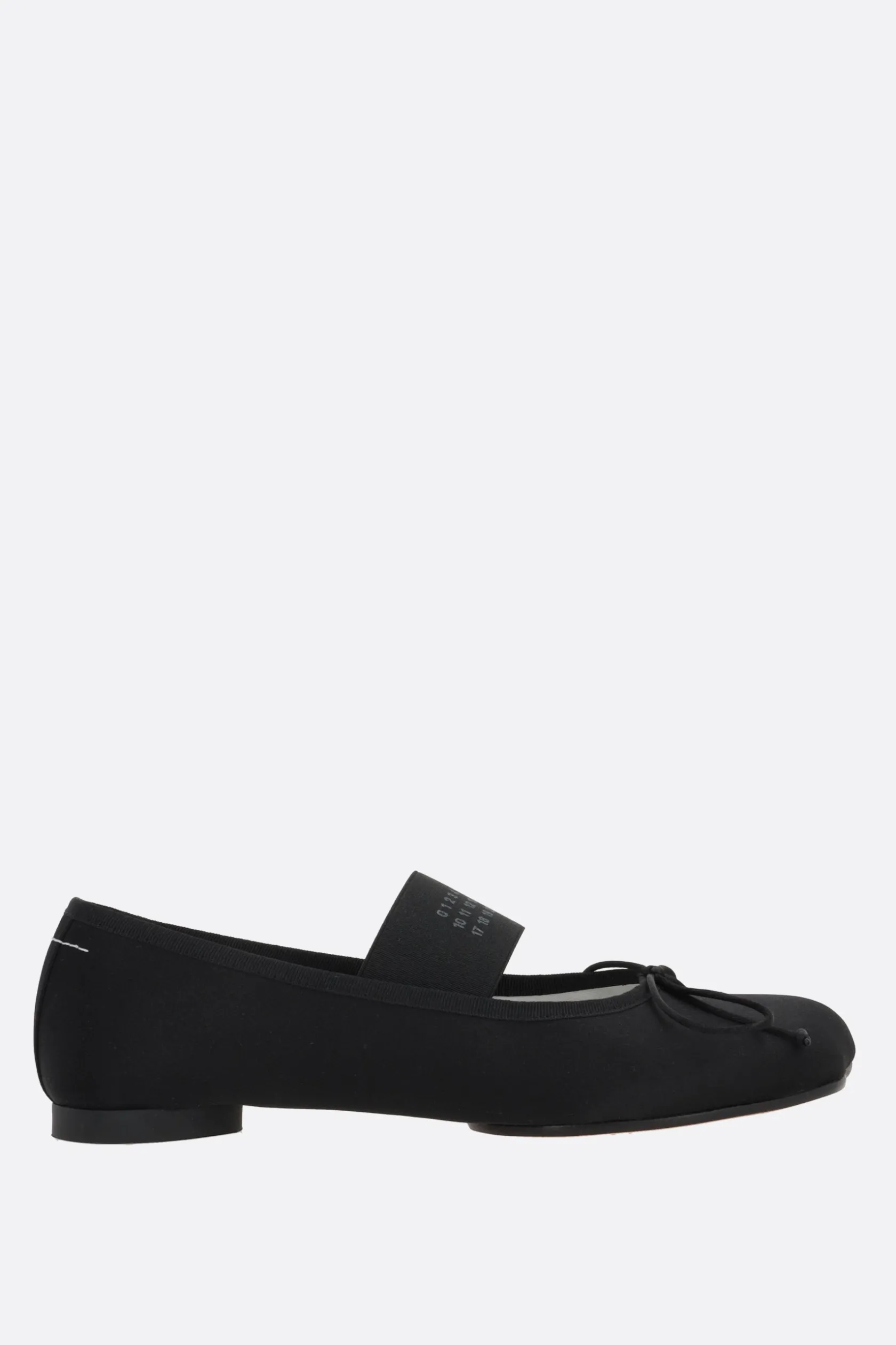 Scarpe Basse>MM6 ballerina Anatomic in raso Nero