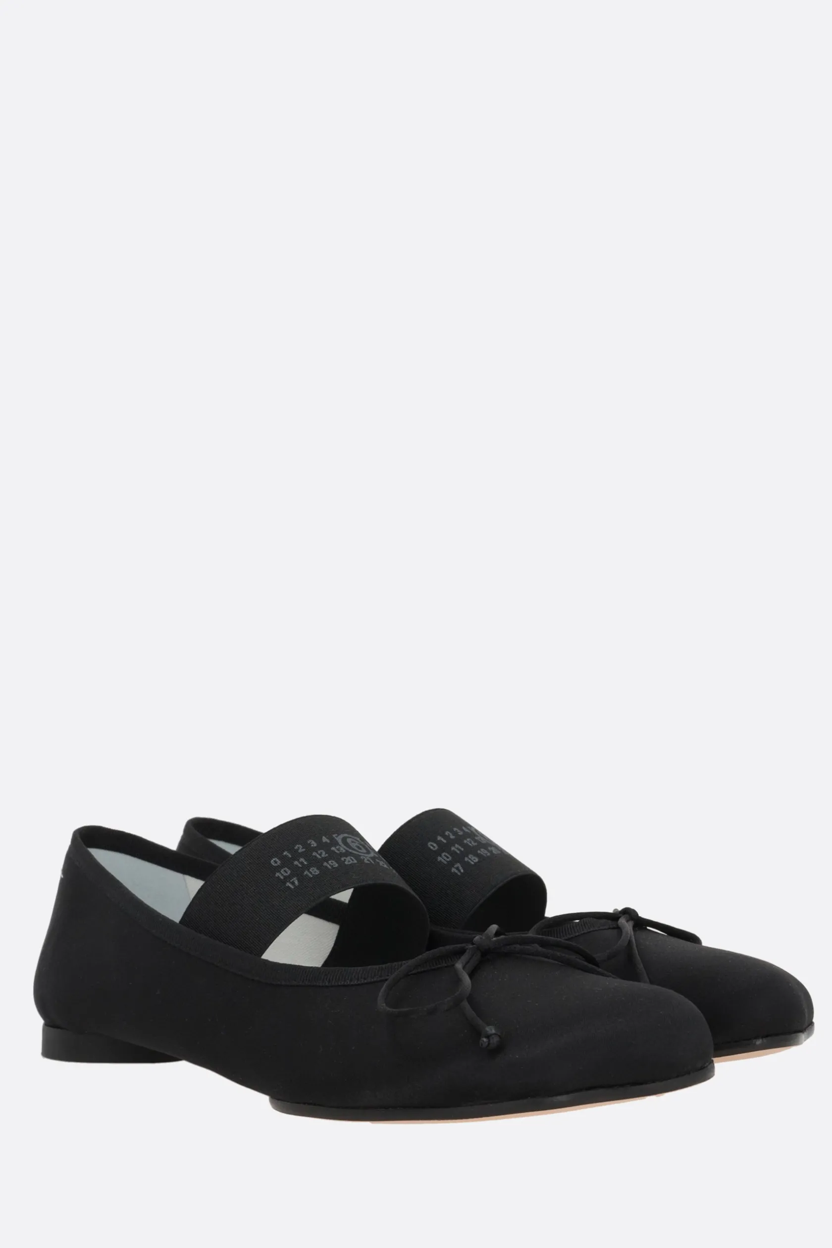 Scarpe Basse>MM6 ballerina Anatomic in raso Nero