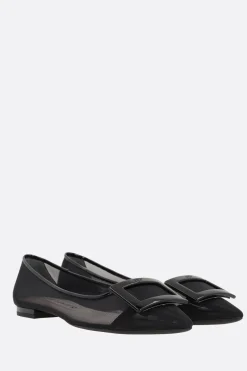 Scarpe Basse>ROGER VIVIER ballerina Gommettine in rete Nero