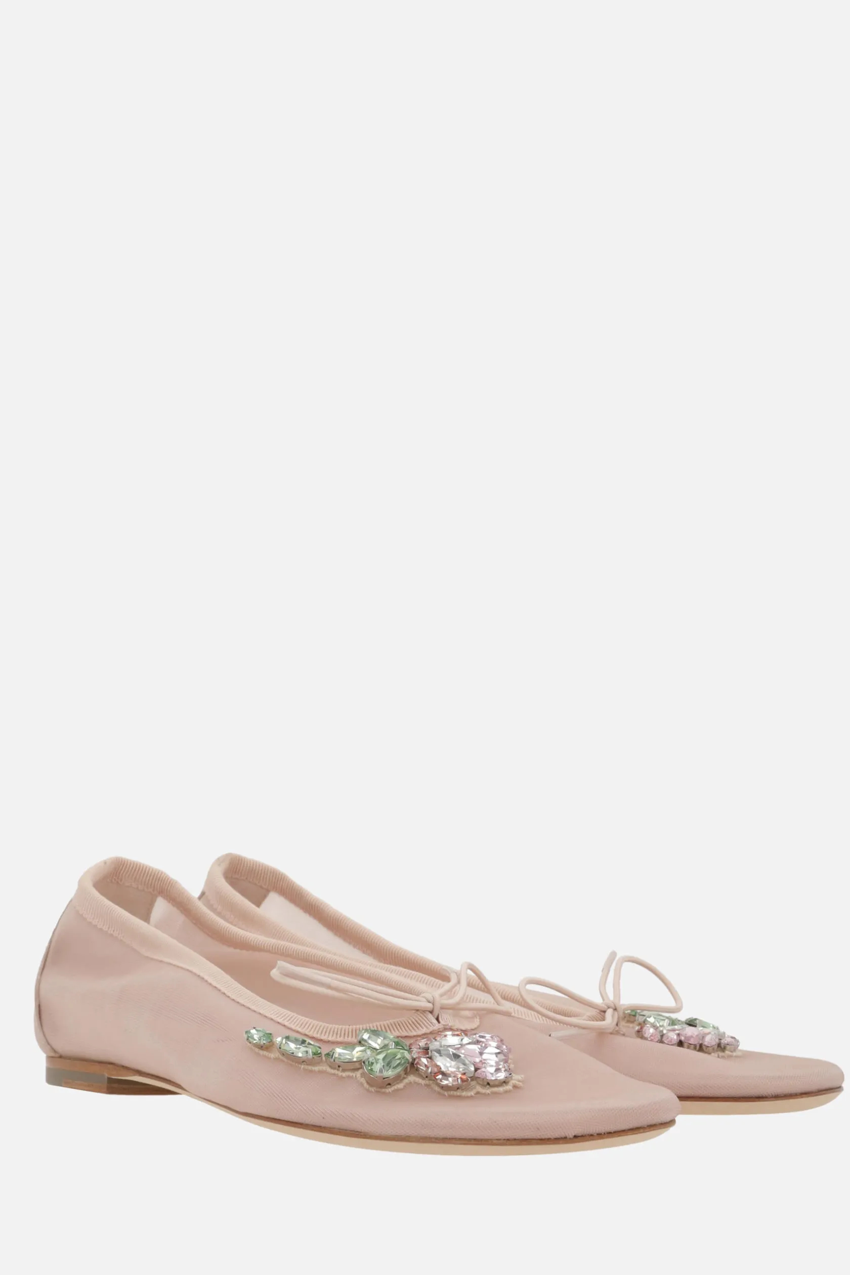 Scarpe Basse>SIMONE ROCHA ballerina in mesh con ricamo Rosa