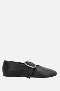 Scarpe Basse>JIL SANDER ballerina in nappa con fibbia Cannolo Nero