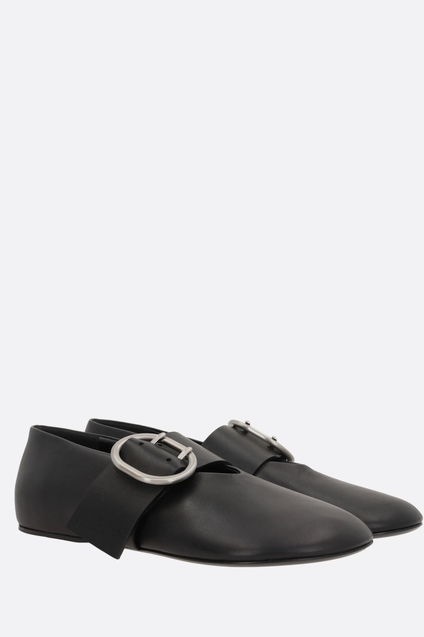 Scarpe Basse>JIL SANDER ballerina in nappa con fibbia Cannolo Nero