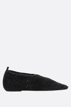 Scarpe Basse>TOTEME ballerina in nappa intrecciata Nero