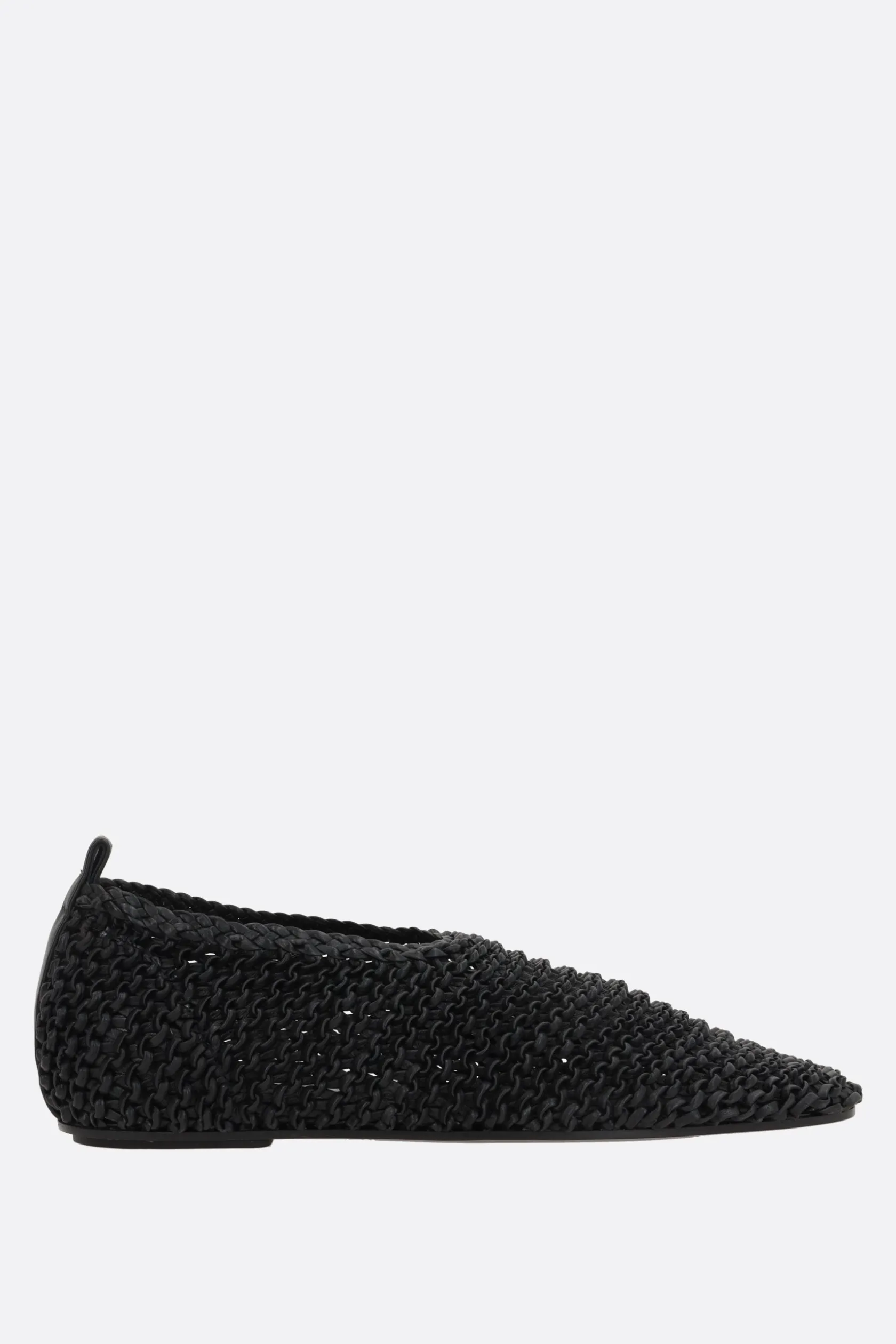 Scarpe Basse>TOTEME ballerina in nappa intrecciata Nero