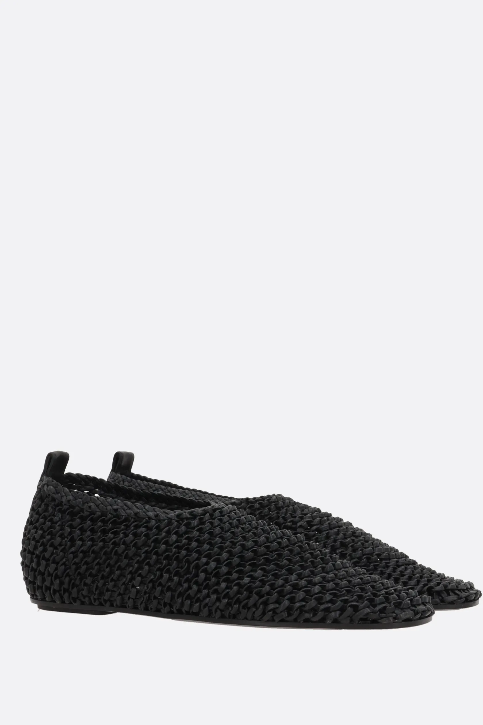 Scarpe Basse>TOTEME ballerina in nappa intrecciata Nero