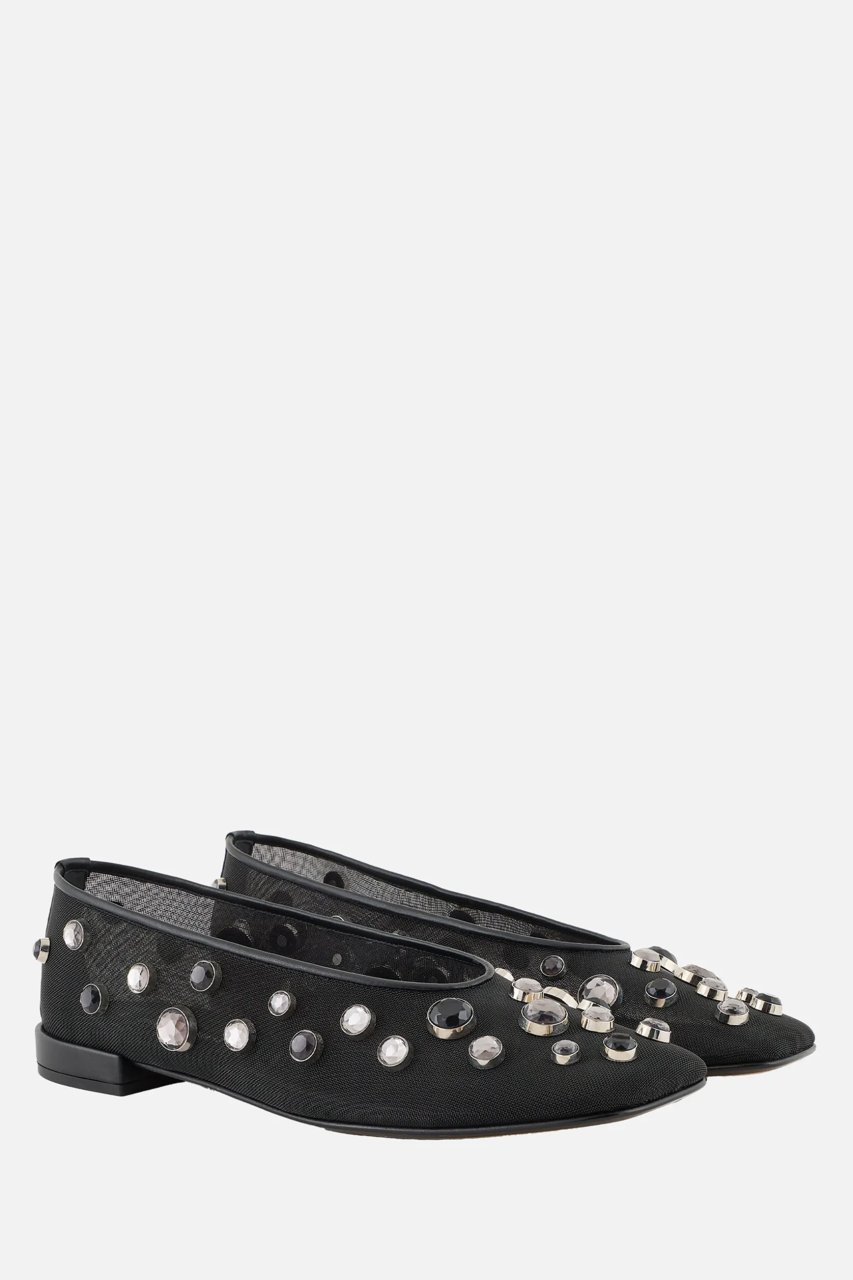 Scarpe Basse>GIORGIO ARMANI - 10 CORSO COMO ballerina in rete con strass Nero