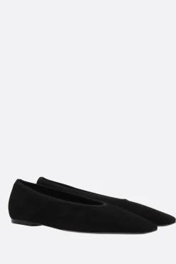 Scarpe Basse>TOTEME ballerina in suede Nero