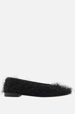 Scarpe Basse>GIORGIO ARMANI - 10 CORSO COMO ballerina in tessuto effetto pelliccia Nero