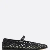 Scarpe Basse>LE MONDE BERYL ballerina mary-jane in pelle intrecciata Nero