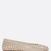 Scarpe Basse>PALOMA BARCELO' ballerina Shell in pelle intrecciata Bianco