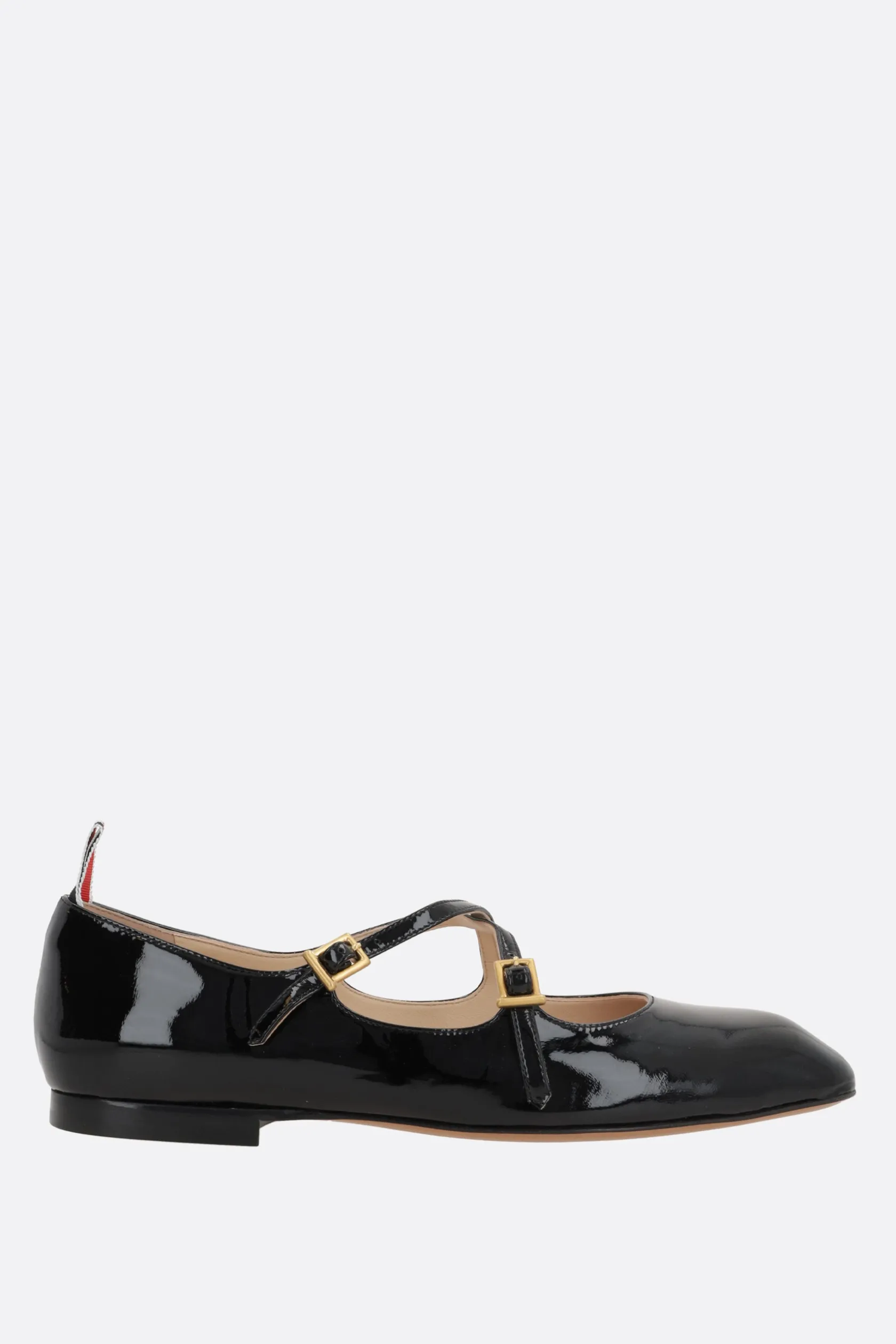 Scarpe Basse>THOM BROWNE ballerina Thom John in vernice Nero